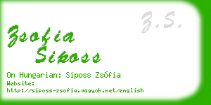 zsofia siposs business card