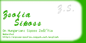 zsofia siposs business card